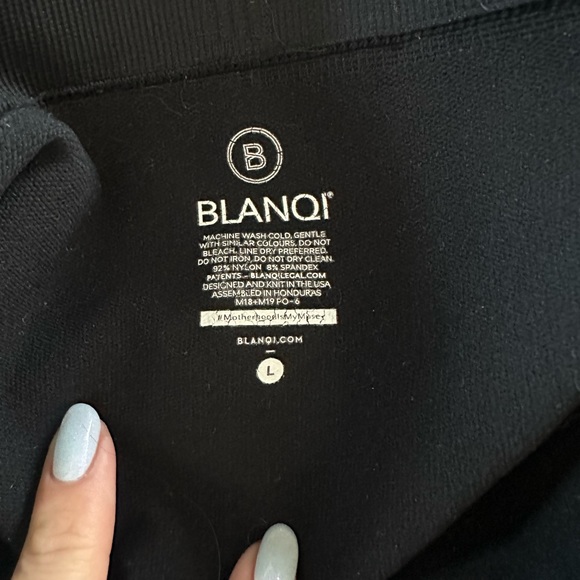 BLANQI Belly Support Maternity Leggings Black Large - Picture 2 of 3